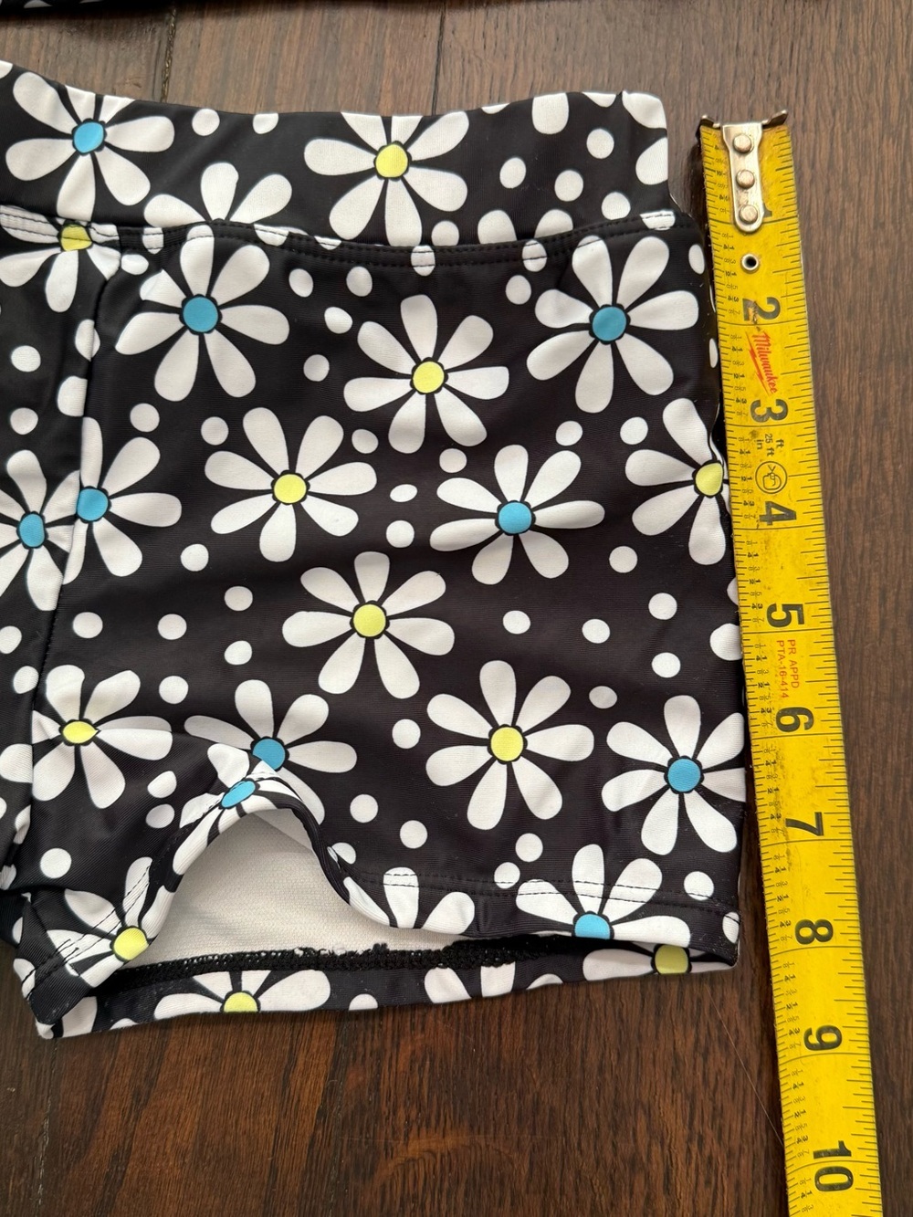 NWOT Banana Boat  Black White Daisy Print Kids Rashguard 3 Pc Set Blue Accent - Picture 8 of 10